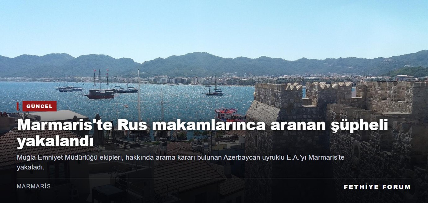 Marmaris'te Rus makamlarınca aranan şüpheli yakalandı